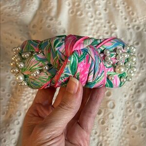 Lilly Pulitzer Floral Pearl Embellished Headband